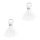 Mini Quaste 1.2cm - Silver-white